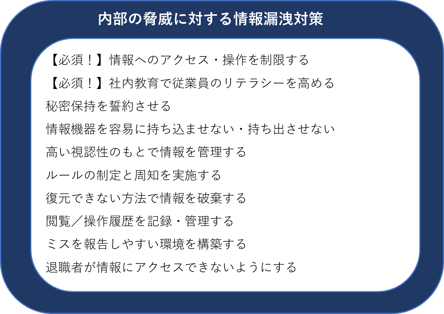 内部の脅威に対する情報漏洩対策
