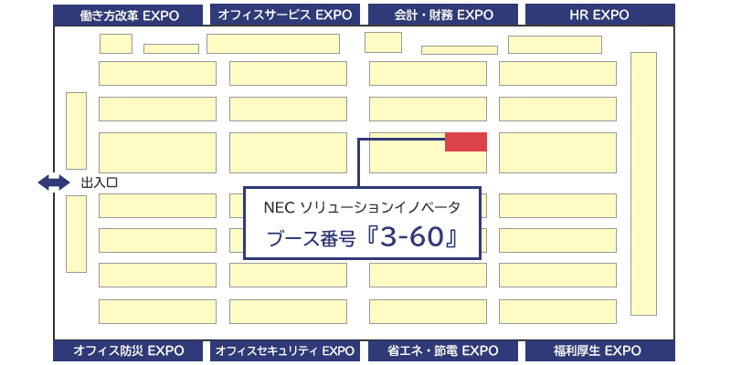 NECソリューションイノベータの出展ブース