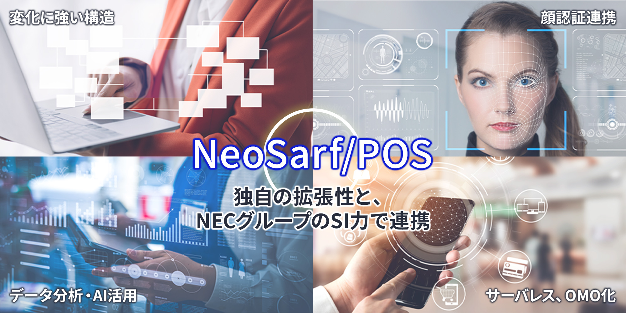NeoSarf/POS 独自の拡張性と、NECグループのSI力で連携