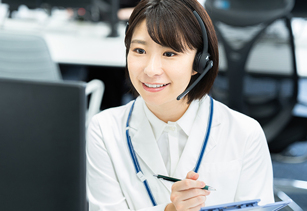 保健師によるオンライン健康相談の写真