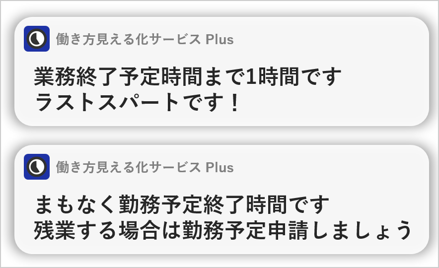 プッシュ通知機能