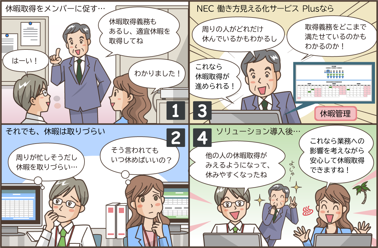 休暇取得を促進したい